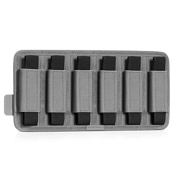 Savior Equipment Pistol Mag Holder w/ Hook Backing - 6-slot - SW Gray