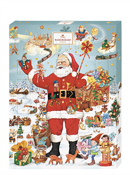 Adventskalender med Nougat, Choklad & Marsipan – Jultomte 500g