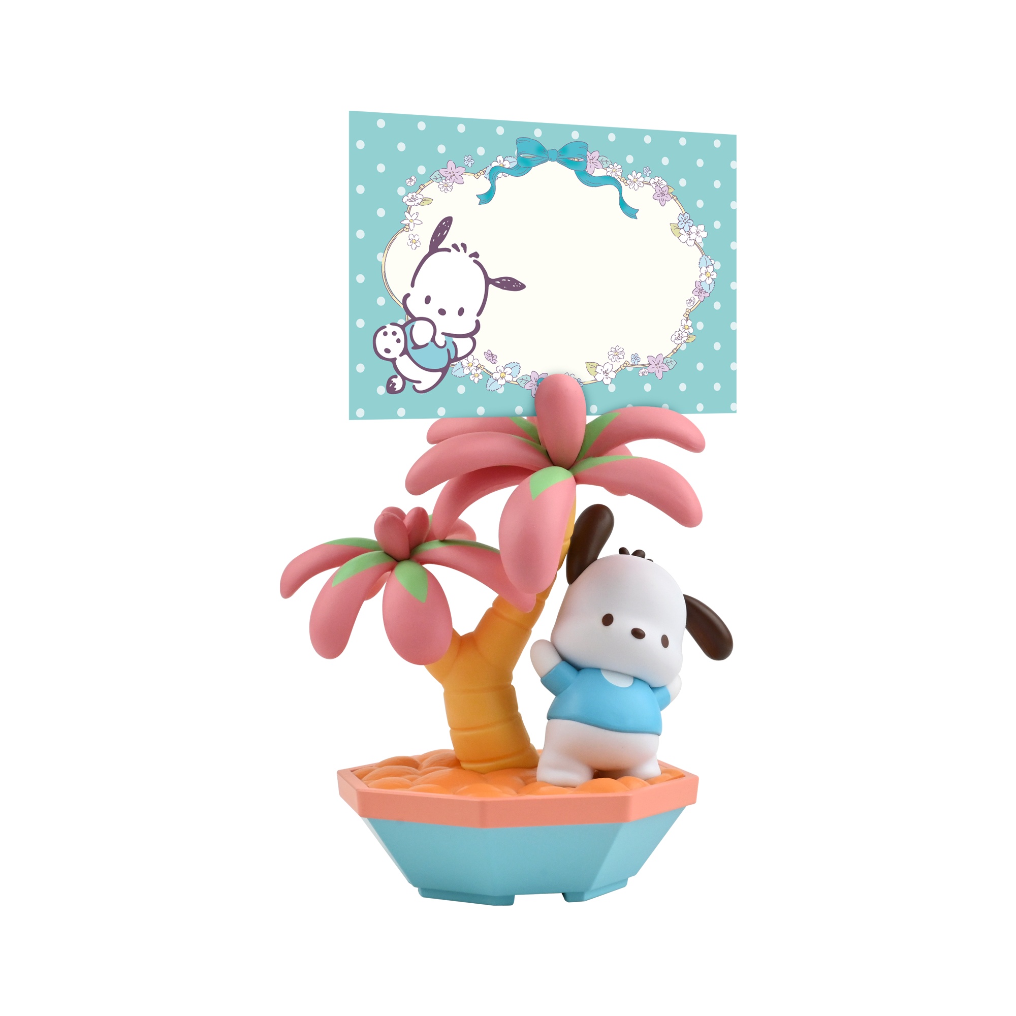 Pochacco YuMe Memo Stand Potted Delight - Sanrio Figur med Memostativ 10,8 cm - 4