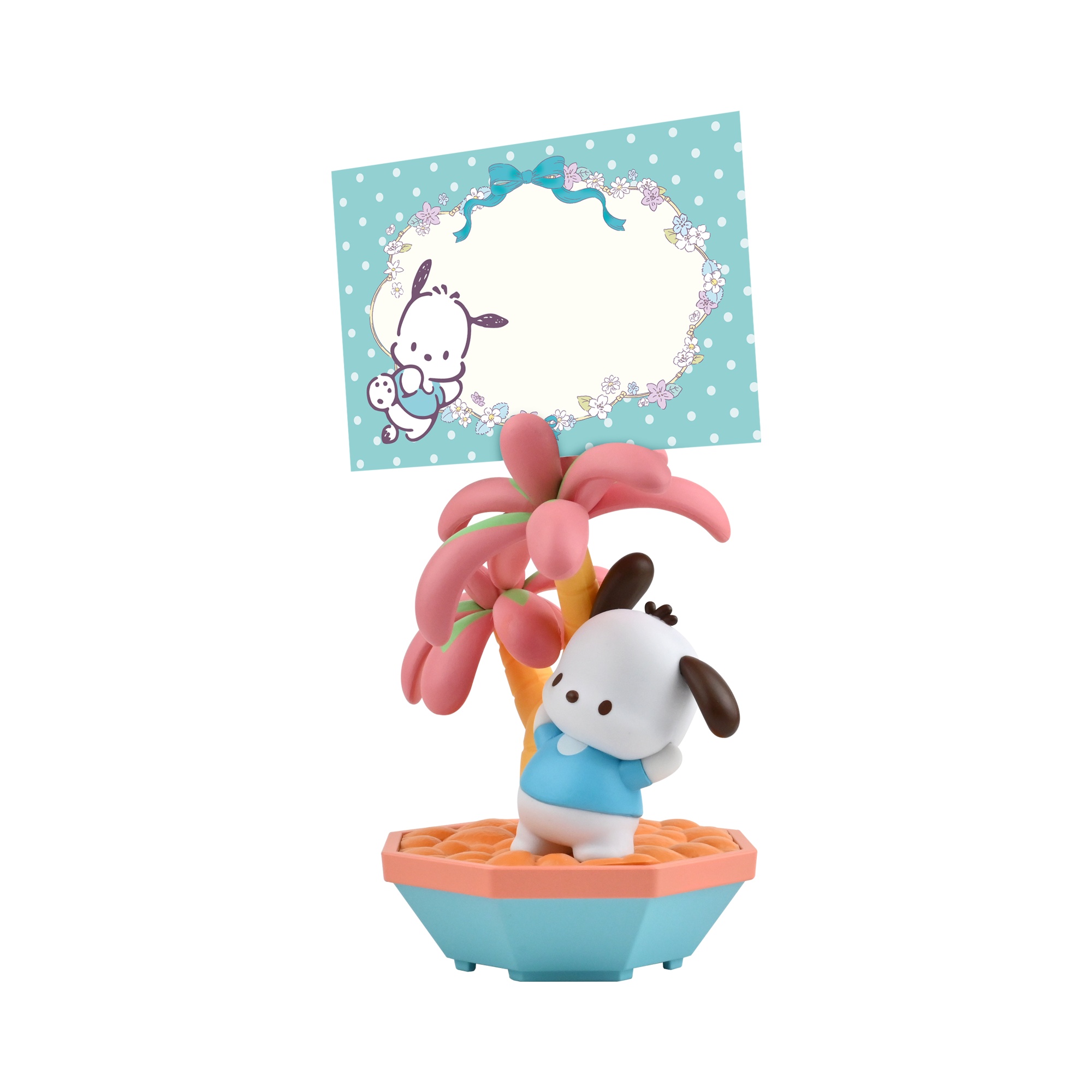 Pochacco YuMe Memo Stand Potted Delight - Sanrio Figur med Memostativ 10,8 cm - 3