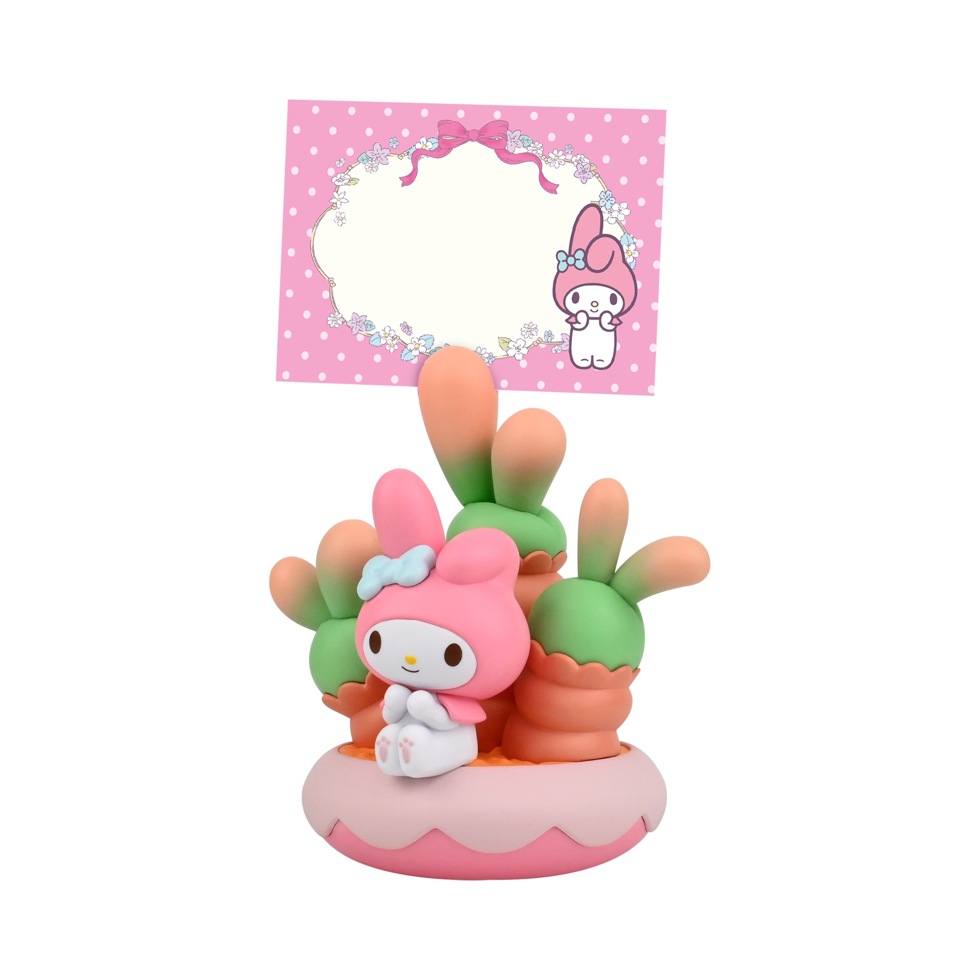 My Melody YuMe Memo Stand Potted Delight - Sanrio Figur med Memostativ 11 cm - 3