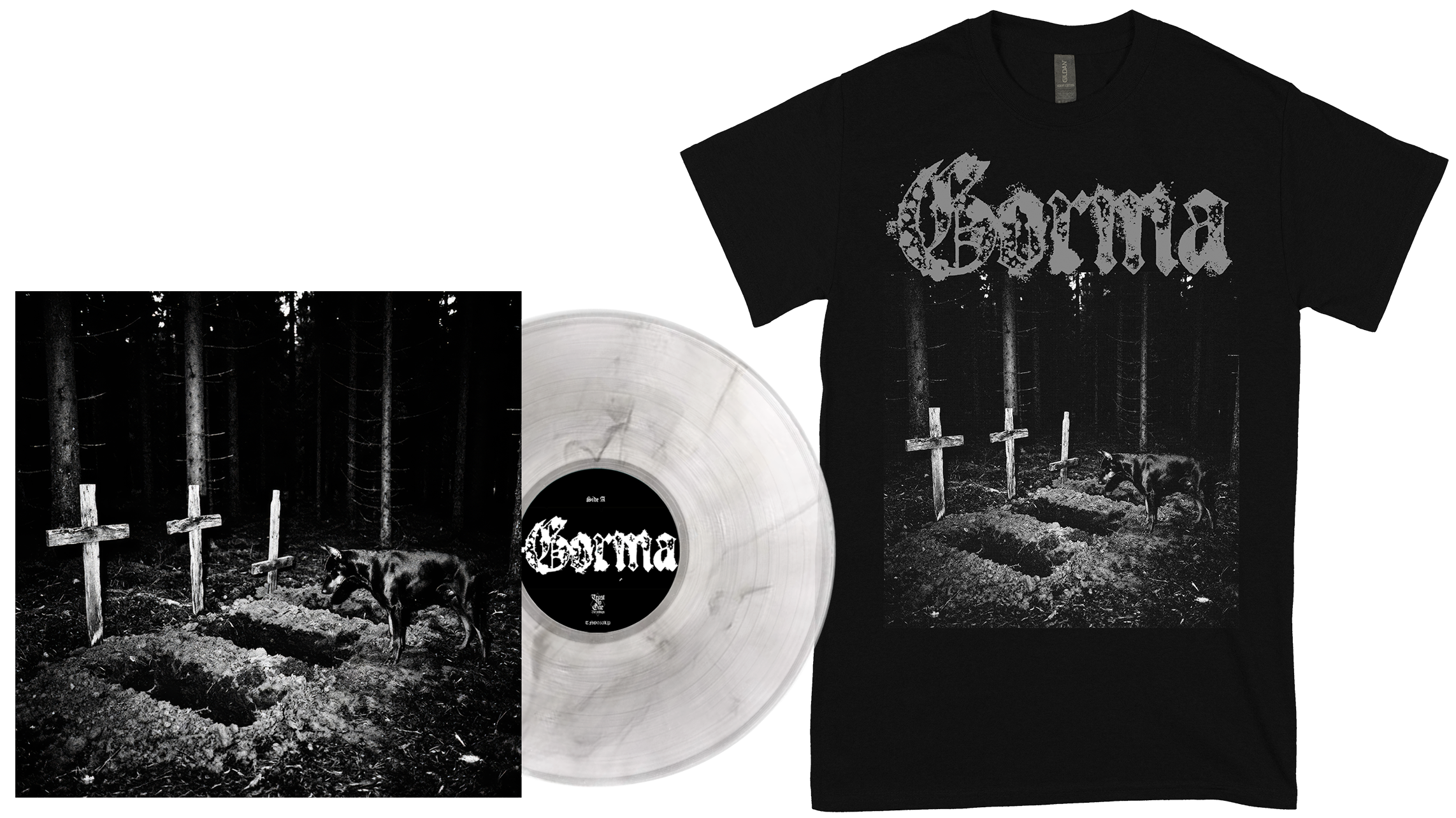 GORMA - Eat The Sky LP (CLEAR VINYL) + T-shirt BUNDLE (PRE-ORDER)