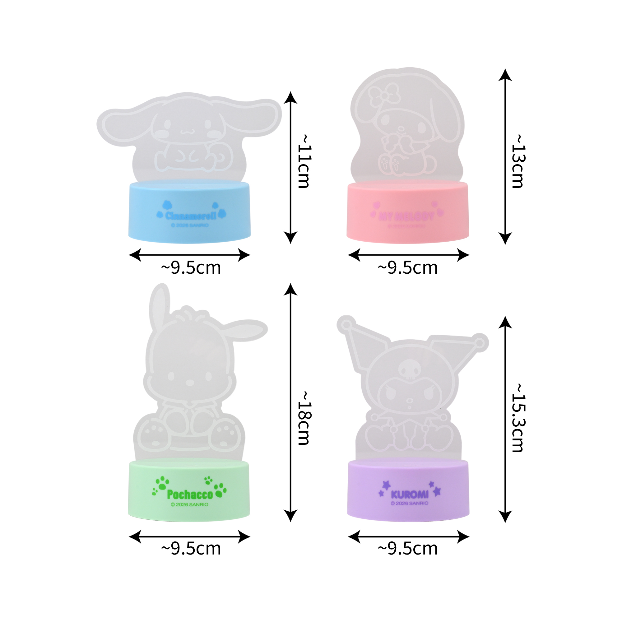 Kuromi - Hello Kitty and Friends Night Light Friendship Series – Sanrio Nattlampor - 12