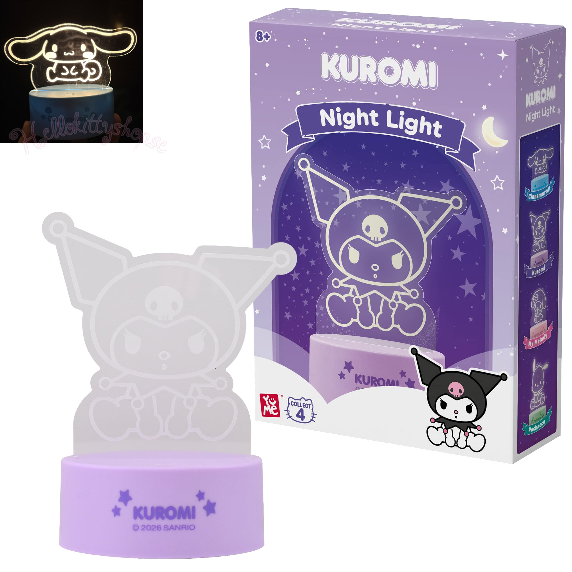 Kuromi - Hello Kitty and Friends Night Light Friendship Series – Sanrio Nattlampor