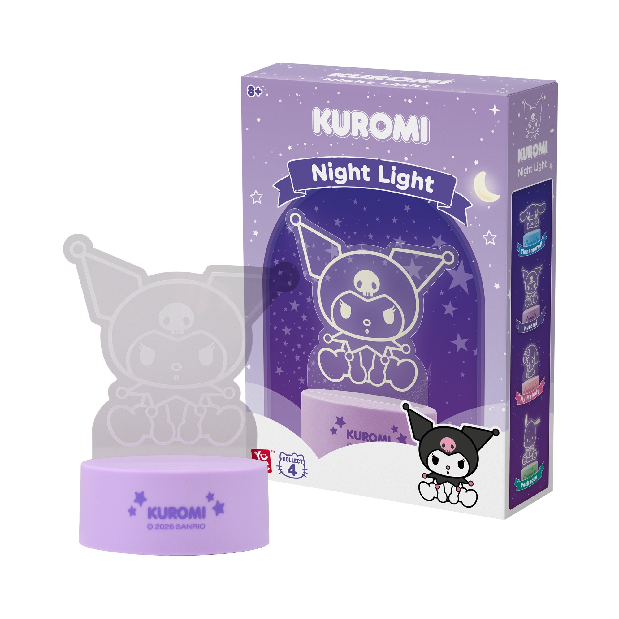 Kuromi - Hello Kitty and Friends Night Light Friendship Series – Sanrio Nattlampor - 7