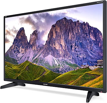 Sharp 32CB2E 32-tums HD Ready LED-TV - 6 Månader Garanti Begagnad i Nyskick - Svart - Original