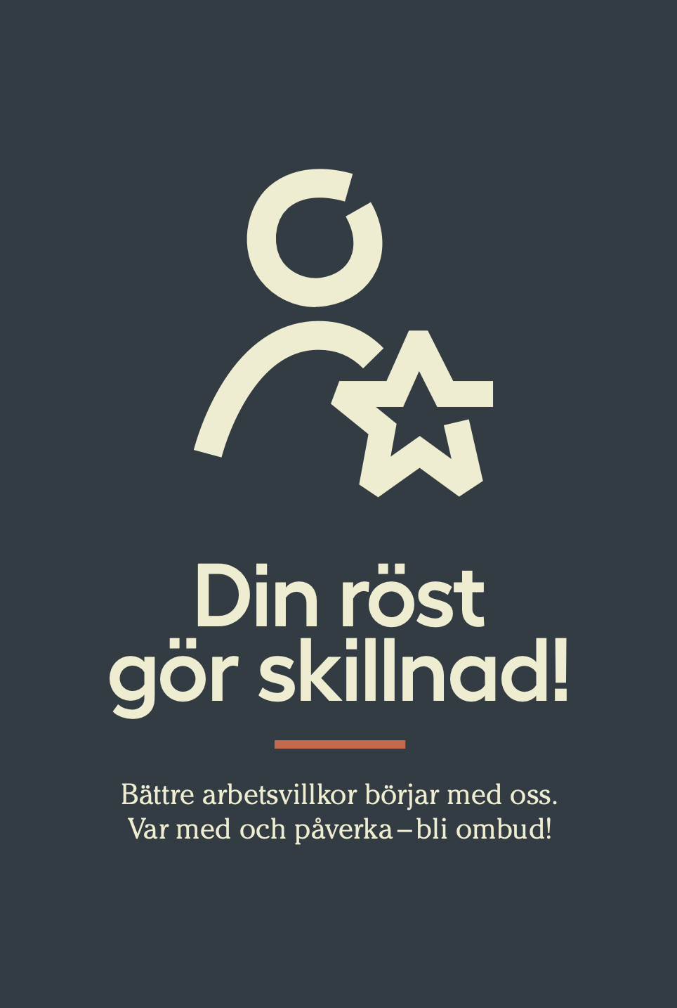 Din röst gör skillnad! (Bli ombud!) – vykort A6