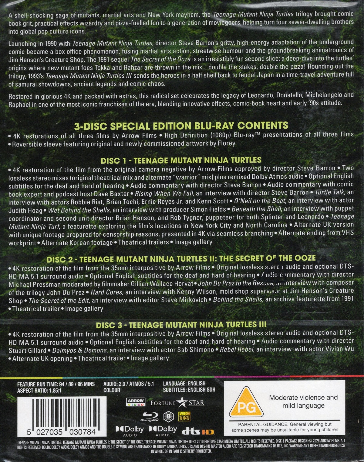 Teenage Mutant Ninja Turtles: Trilogy (ej svensk text) (Blu-ray) - 2