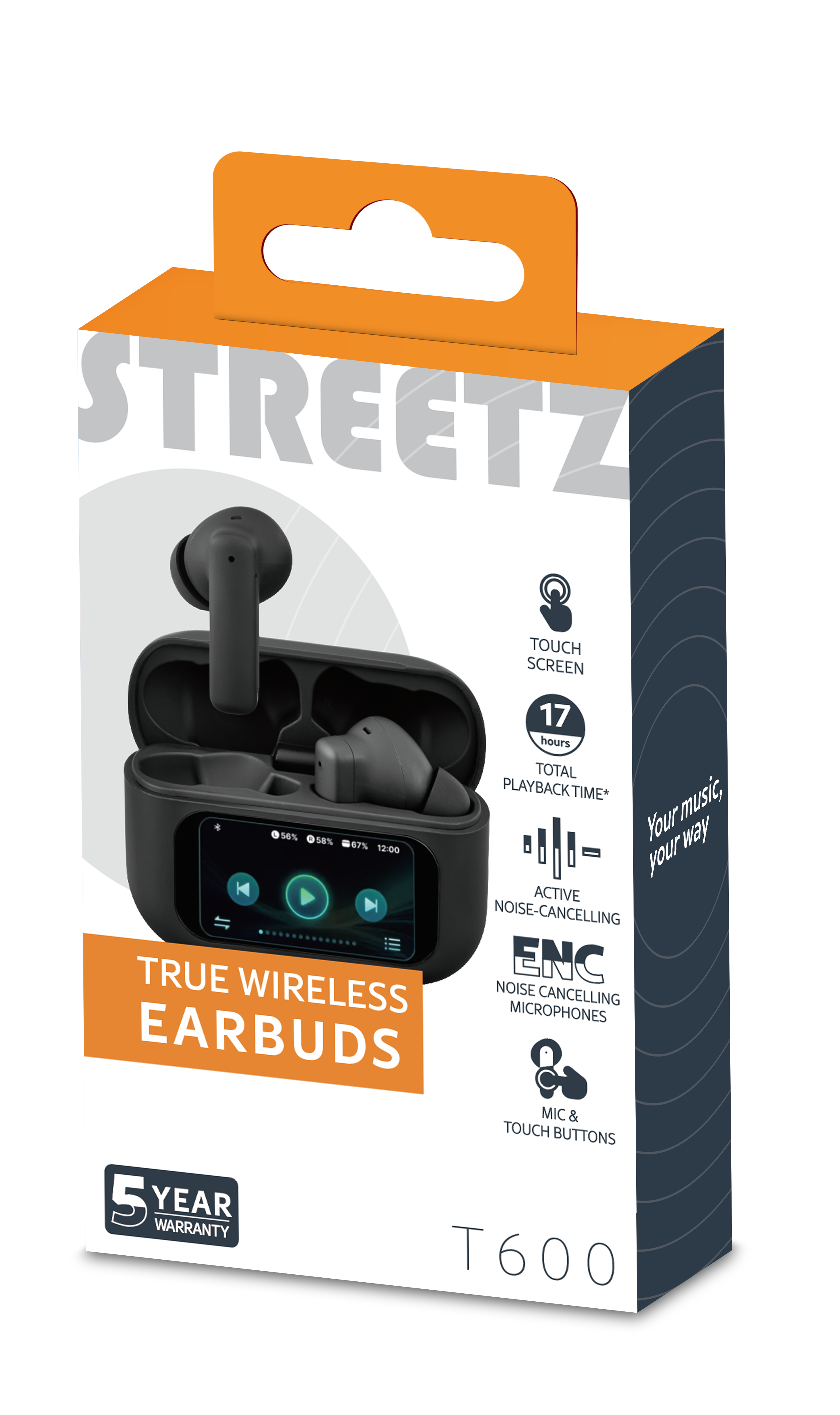 STREETZ T600  trådlösa  In-ear hörlur  - 6