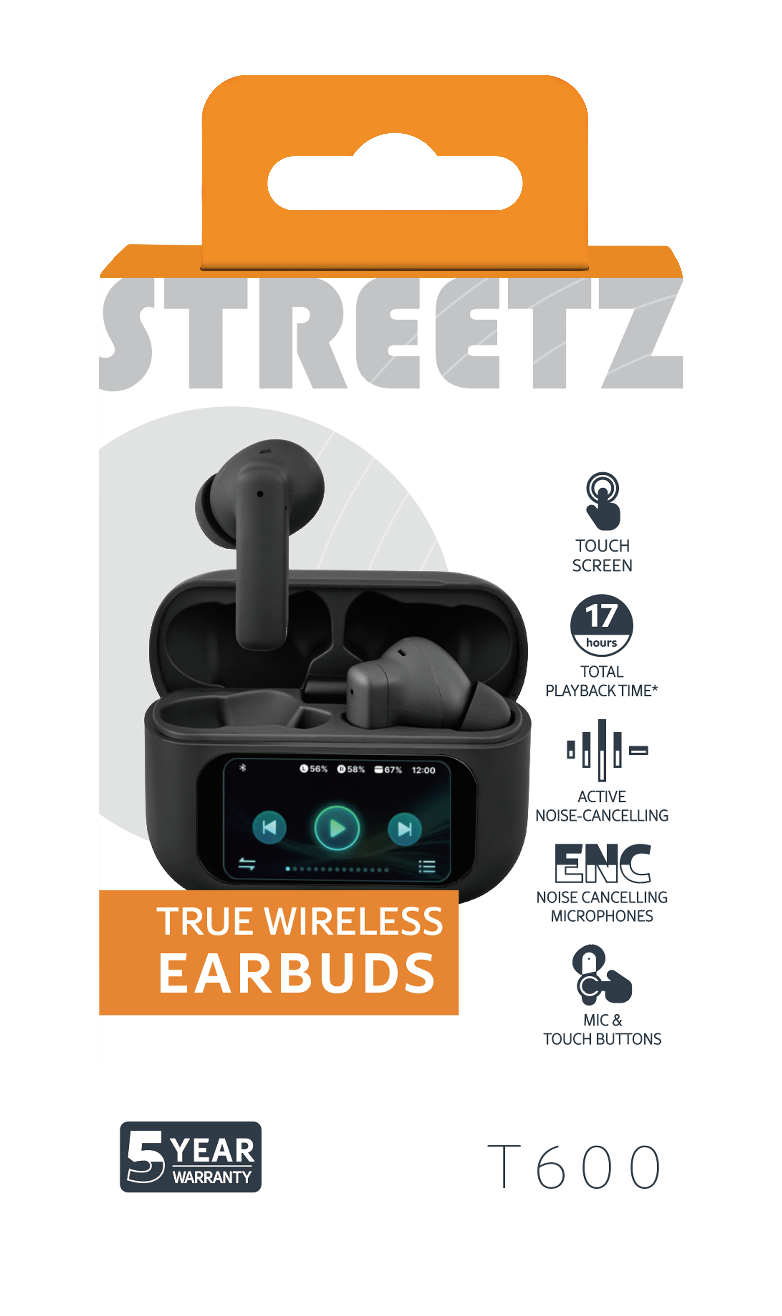 STREETZ T600  trådlösa  In-ear hörlur  - 7