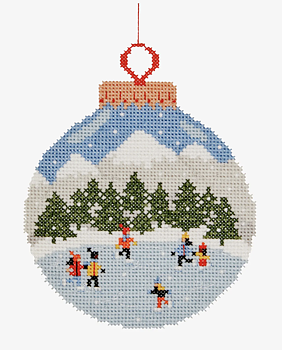 Ice Skating Free Cross Stitch pattern when purchase 4 skeins of DMC  