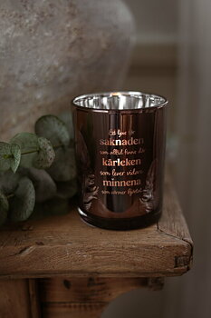 Ljuslykta Saknaden Minnena Kärleken - Majas lyktor/ Barncancerfonden