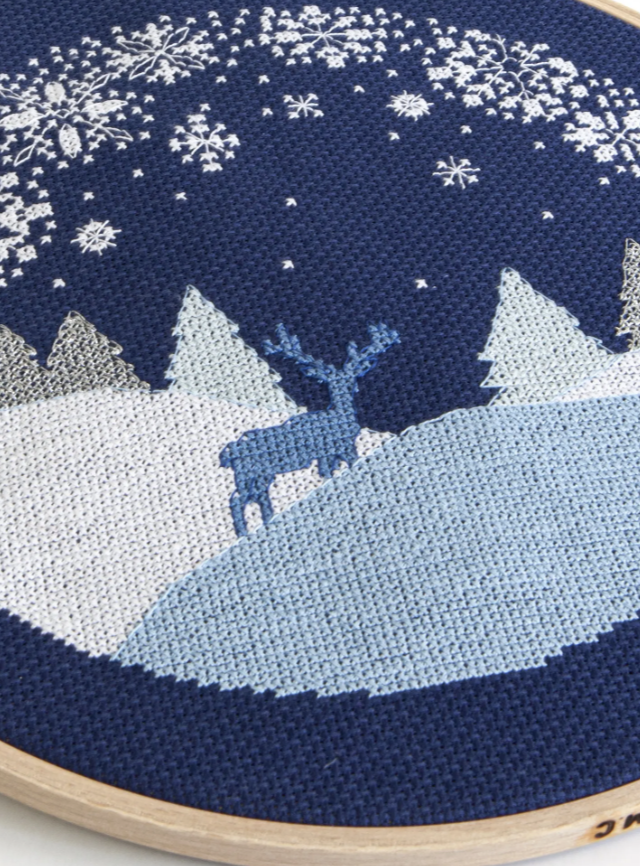 Starry Night Free Cross Stitch pattern when purchase 4 skeins of DMC  