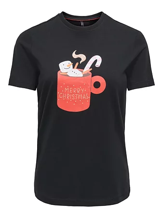 Only - Xmas Kopp T-shirt Svart