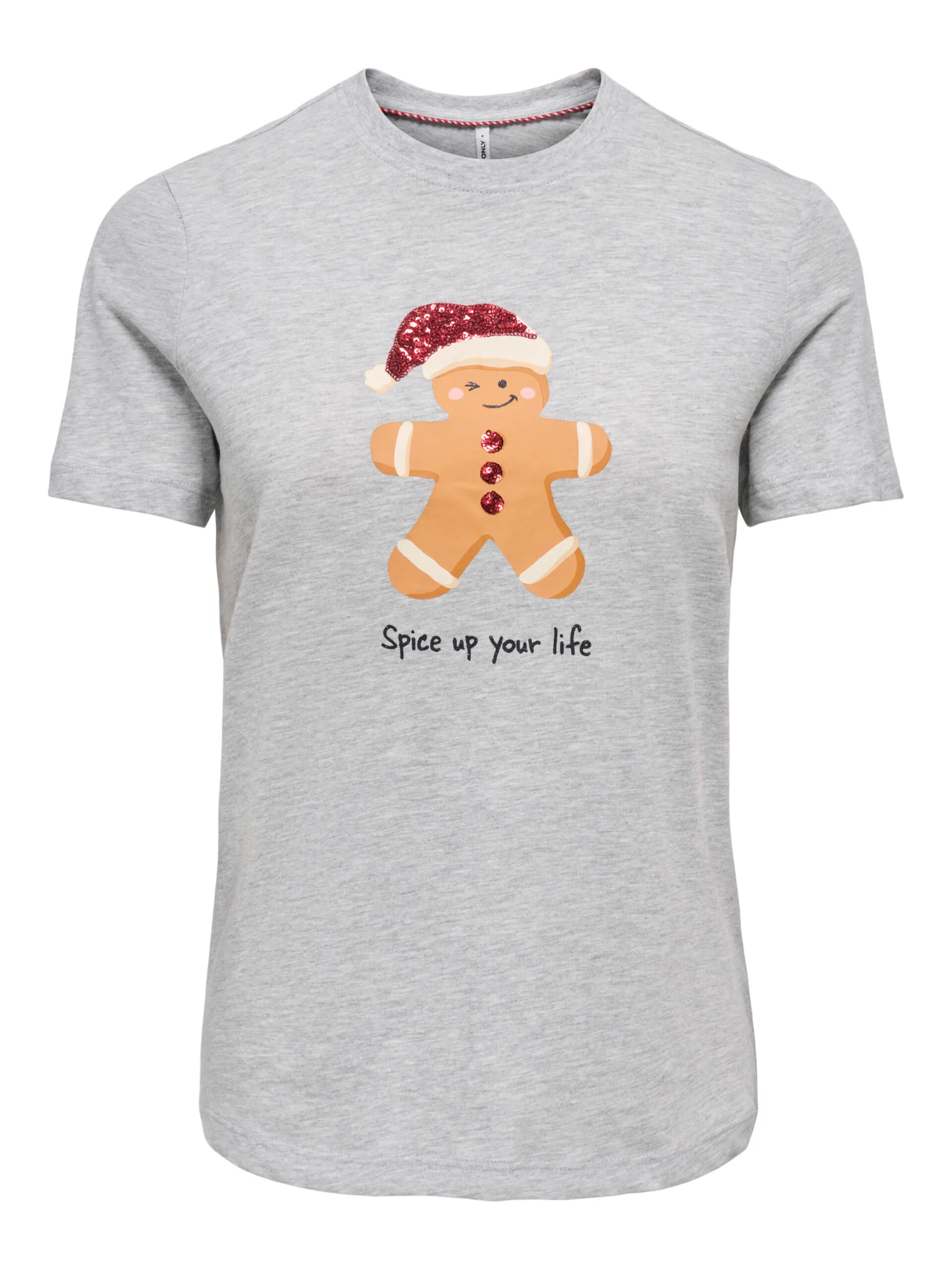 Only - Xmas Pepparkaka T-shirt Grå