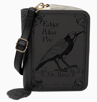 Steel Mill & Co : Edgar Allan Poe The Raven Crossbody Bag - Bokformad handväska i vegan leather