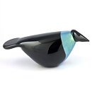 Oiva Toikka (1982) Crow (Varis) Glass Bird 25/11 cm (3)