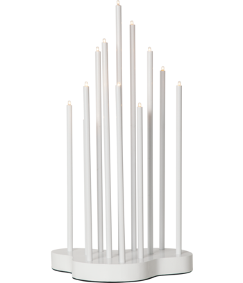 Adventsljusstake Buzz 43 cm vit ljusstake
