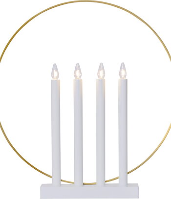 Adventsljusstake Glory vit 45 cm