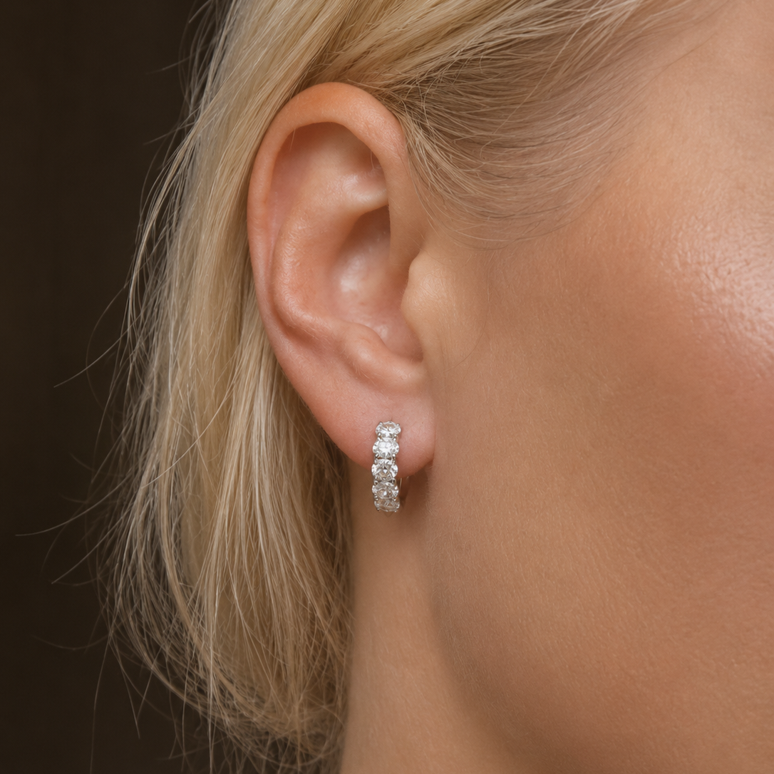 Oval cut diamond earrings - 3
