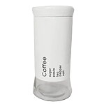 Kaffeburk glas/vit 200mm.text