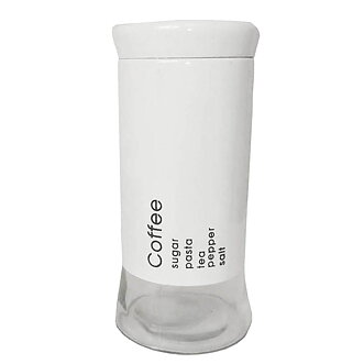 Kaffeburk glas/vit 200mm.text