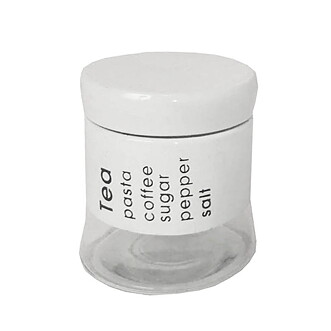 Te-burk glas/ vit 0,4 m.text