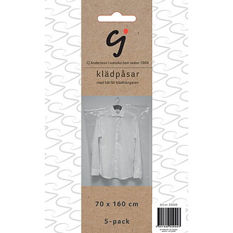 Klädpåse 70 x 160 cm, 5-pack