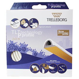 Tätningslist p-list 6 m vit,