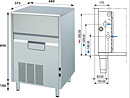Iskubmaskin KL 72 W eller A, 70 kg/24h