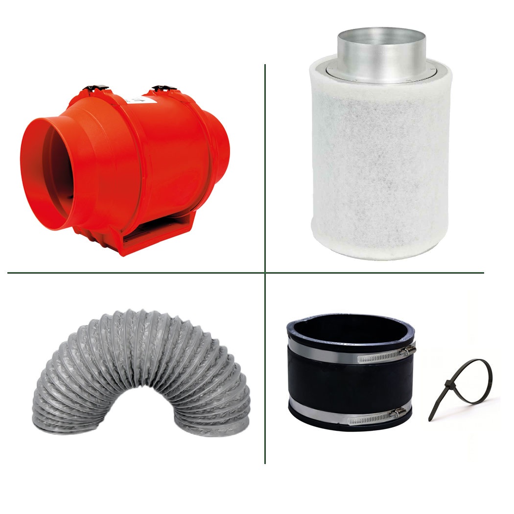 Rhino Fläktpaket 100mm - 200m3