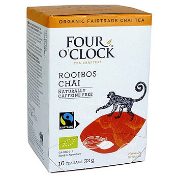 Rooibos Chai  16 påsar , Eko & Fairtrade Four O'Clock