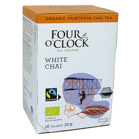 Vitt Chai 16 påsar , Eko & Fairtrade Four O'Clock
