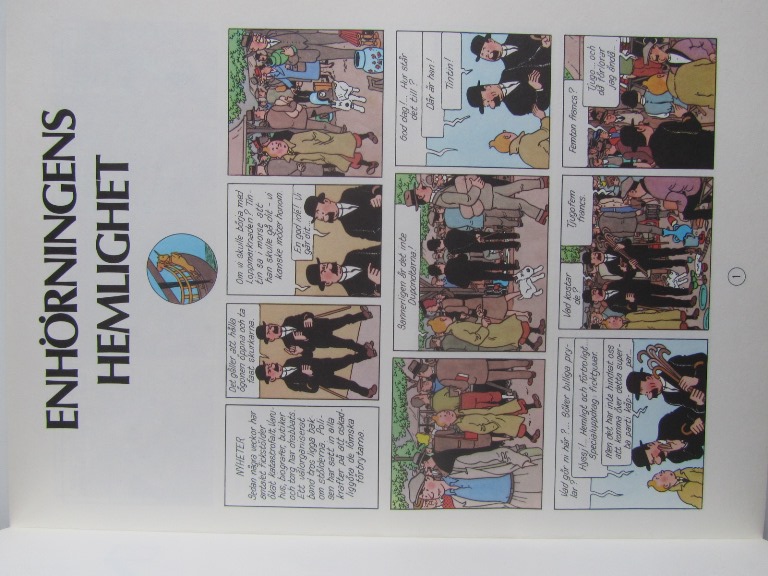 Tintin 11 Enhörningens hemlighet 1:a uppl. 1973 Fn- - 3