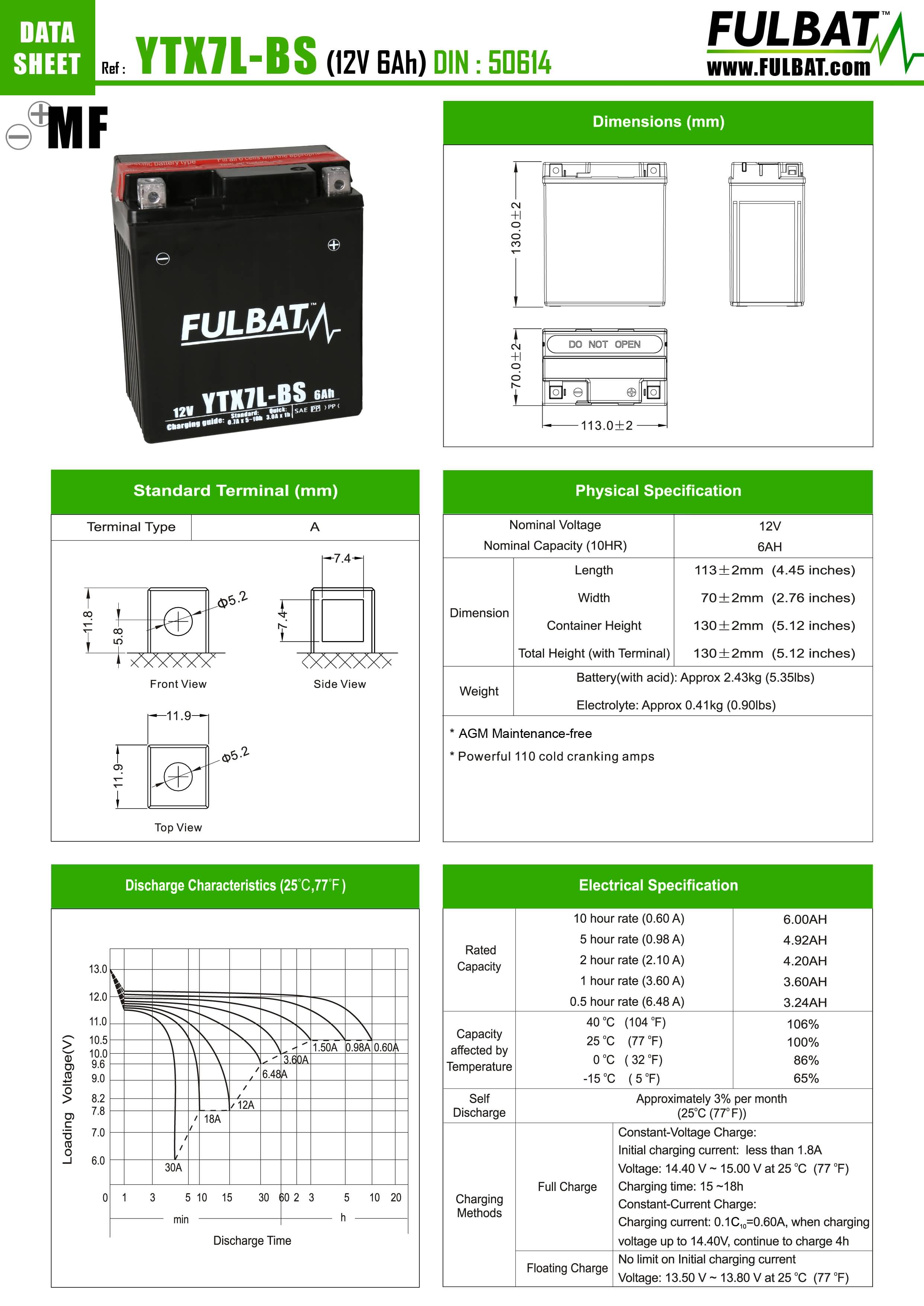 Batteri 12V 6Ah - 2