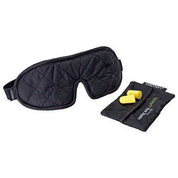 Sovmask + öronproppar - COCOON De Luxe Eye Shades Black