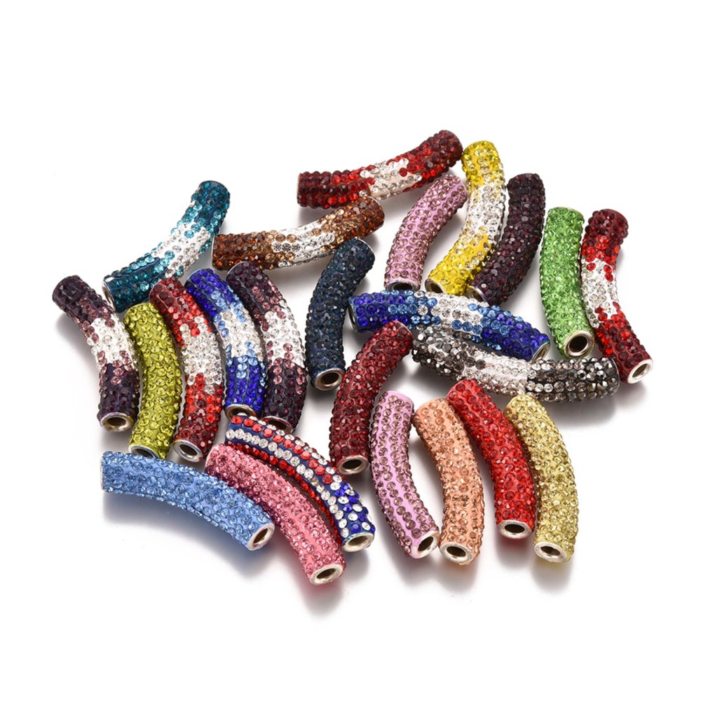 Rhinestone tube pink/purple mix - 2