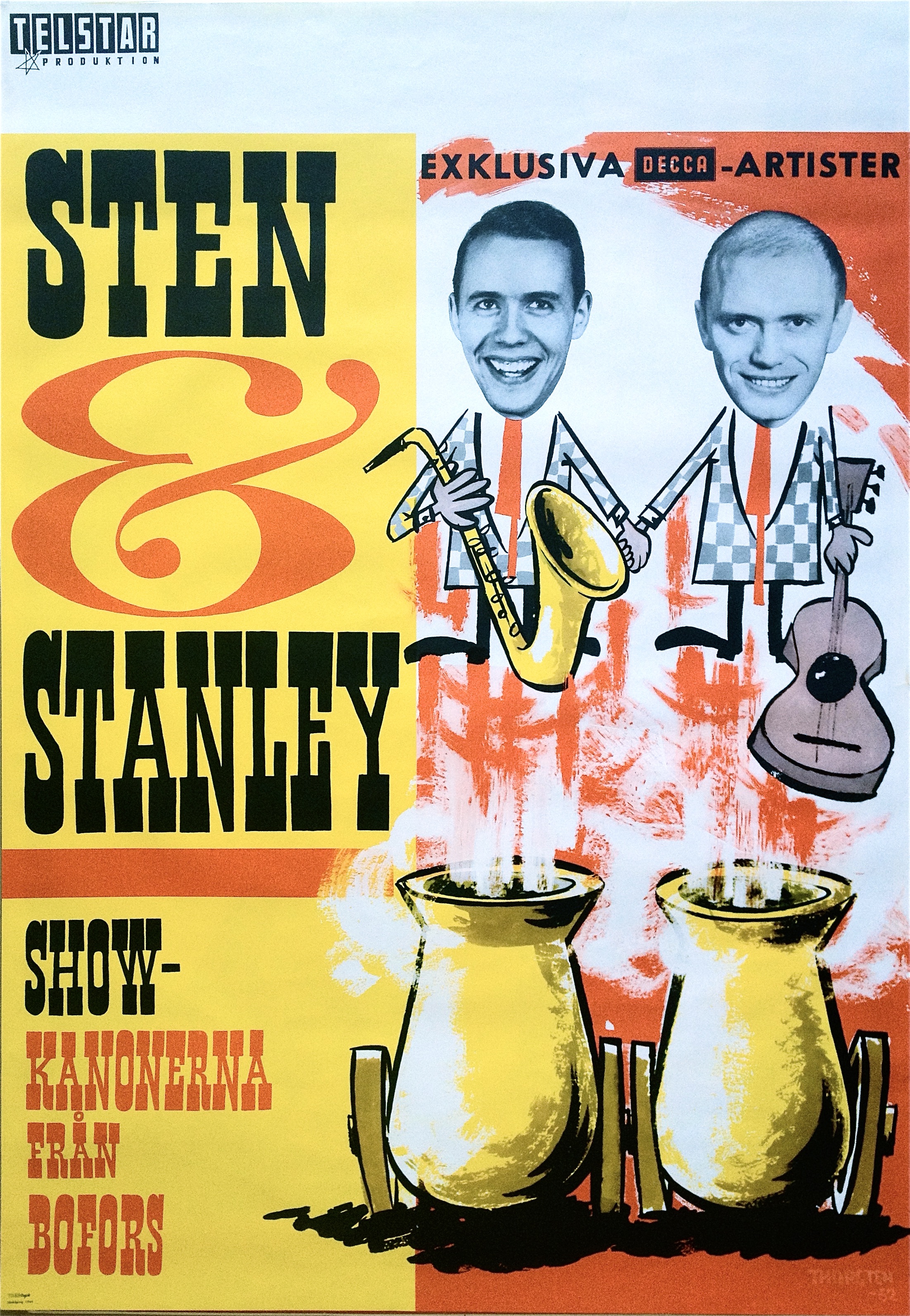 STEN & STANLEY - Showkanonerna från Bofors (1964) - Turneaffisch