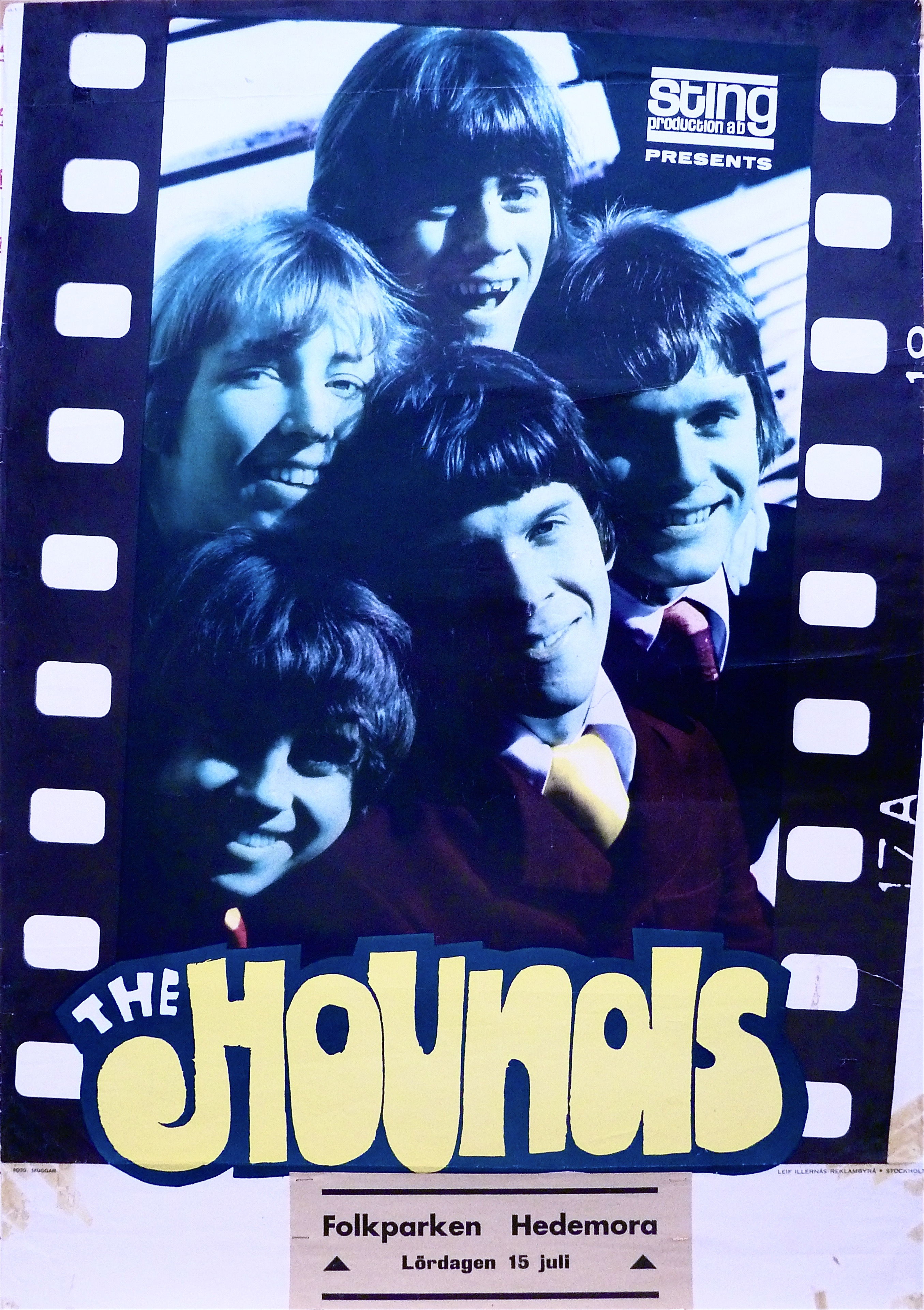 HOUNDS (1967) - Concert/tour poster