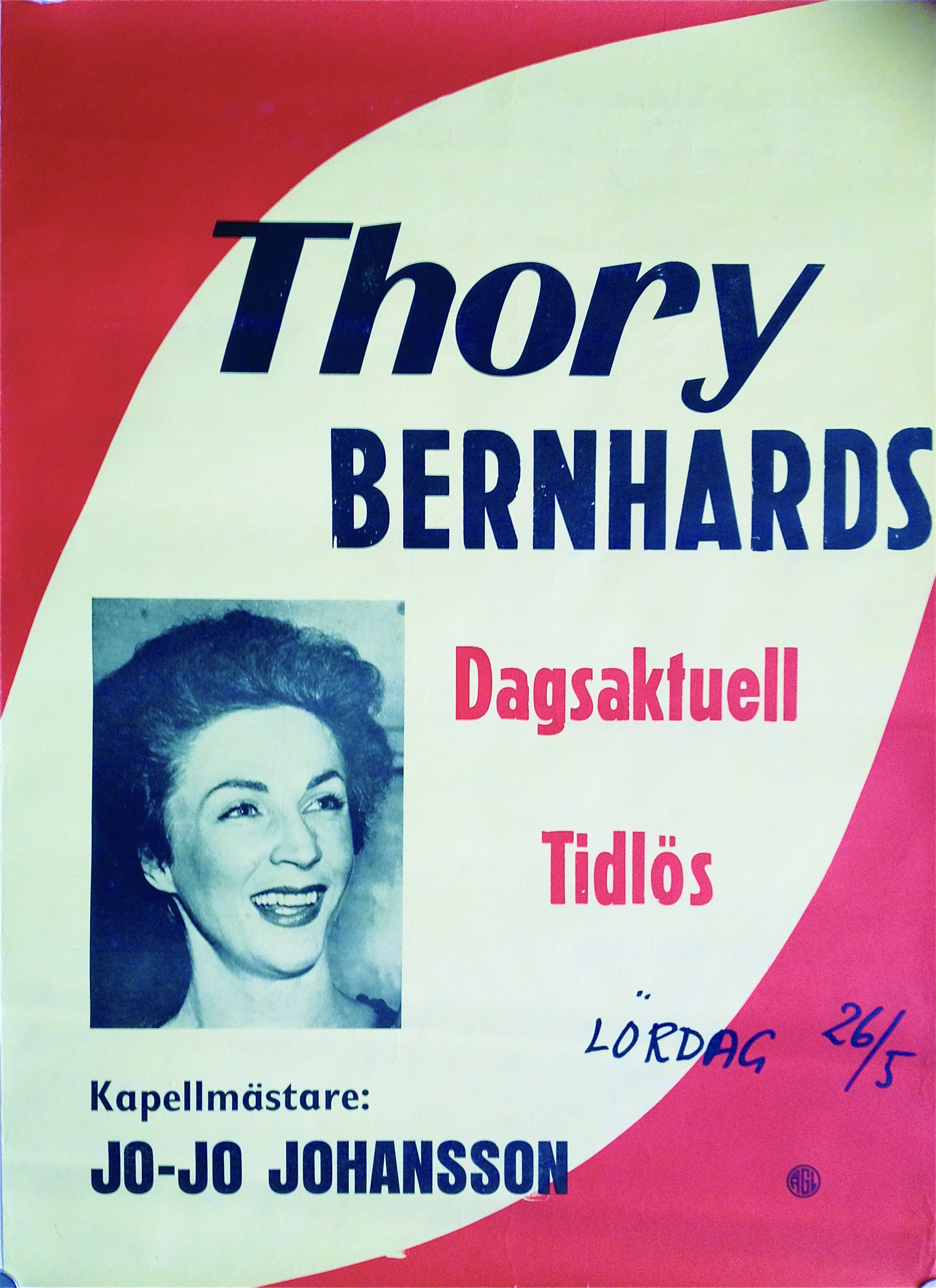 THORY BERNHARDS (ca 1960) - Tour poster