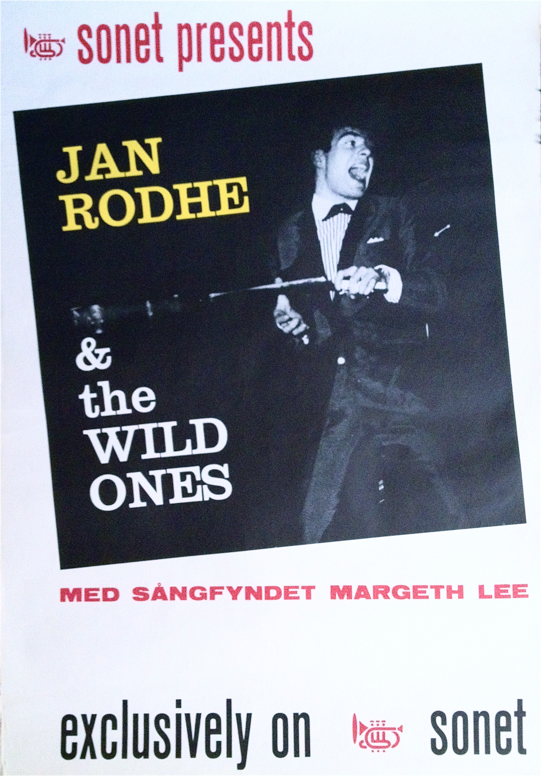 JAN RODHE & The WILD ONES (1963) - Tour poster