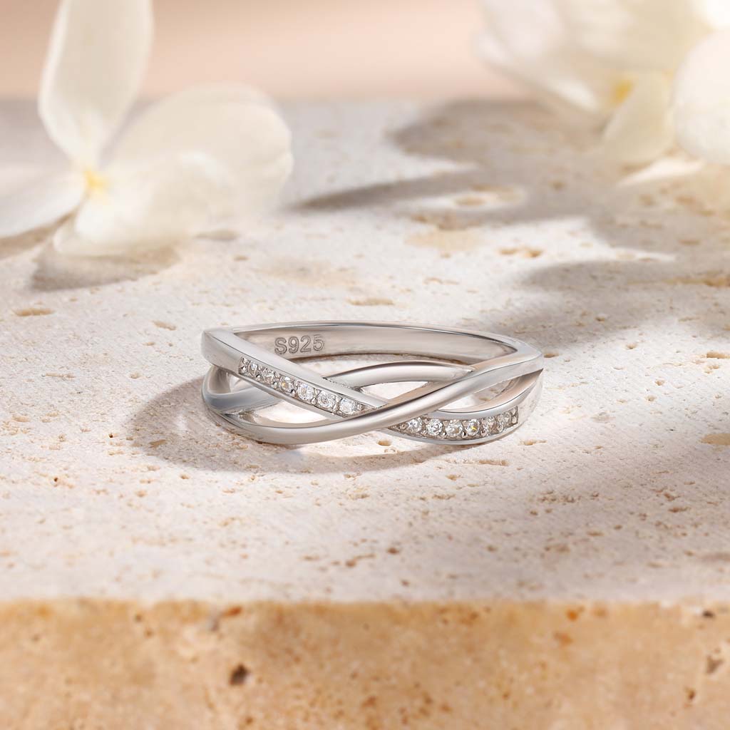 Sølvring Amazon - 925s Luxury ring CZ Diamant i Skandinavisk design
