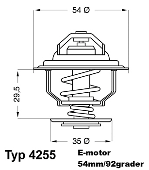 Termostat cih E-motor+Diesel 92gr.
