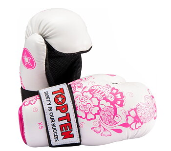 Topten Open Hand Pointfight Flowers, White/Pink