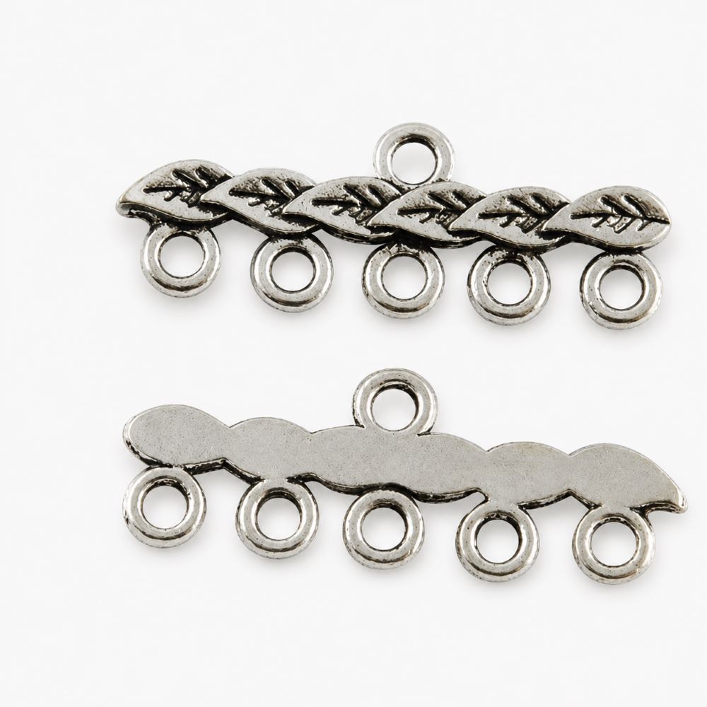 5-radigt ändavslut 26 mm antiksilverfärg 8 st