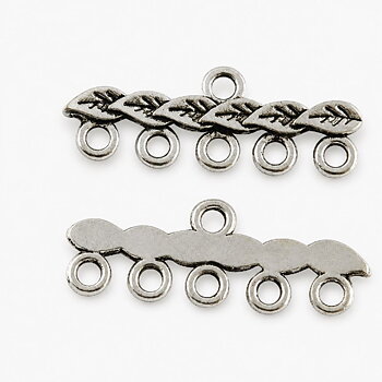 5-radigt ändavslut 26 mm antiksilverfärg 8 st