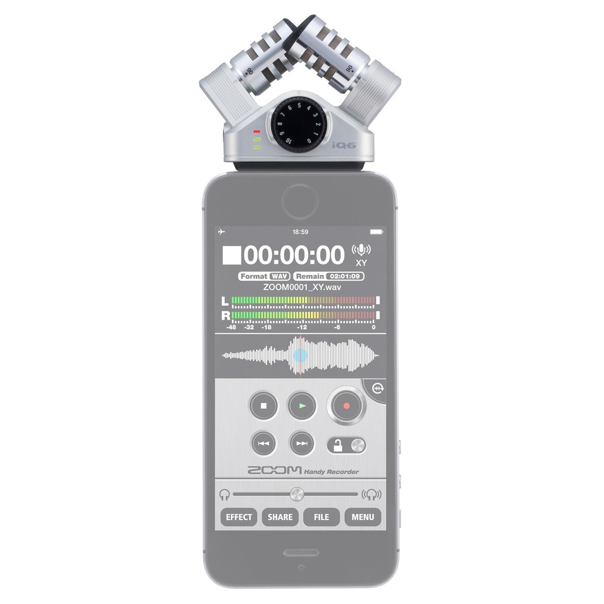 Zoom StereoMic Zoom iQ6 Black  iPhone/iPad - 2