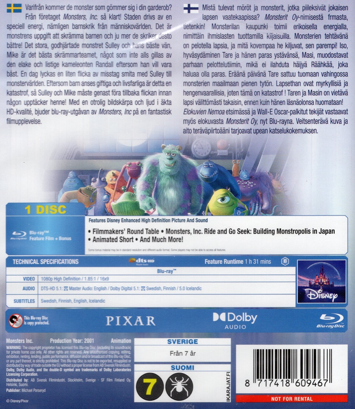 Monsters, Inc. (Blu-ray) - 2