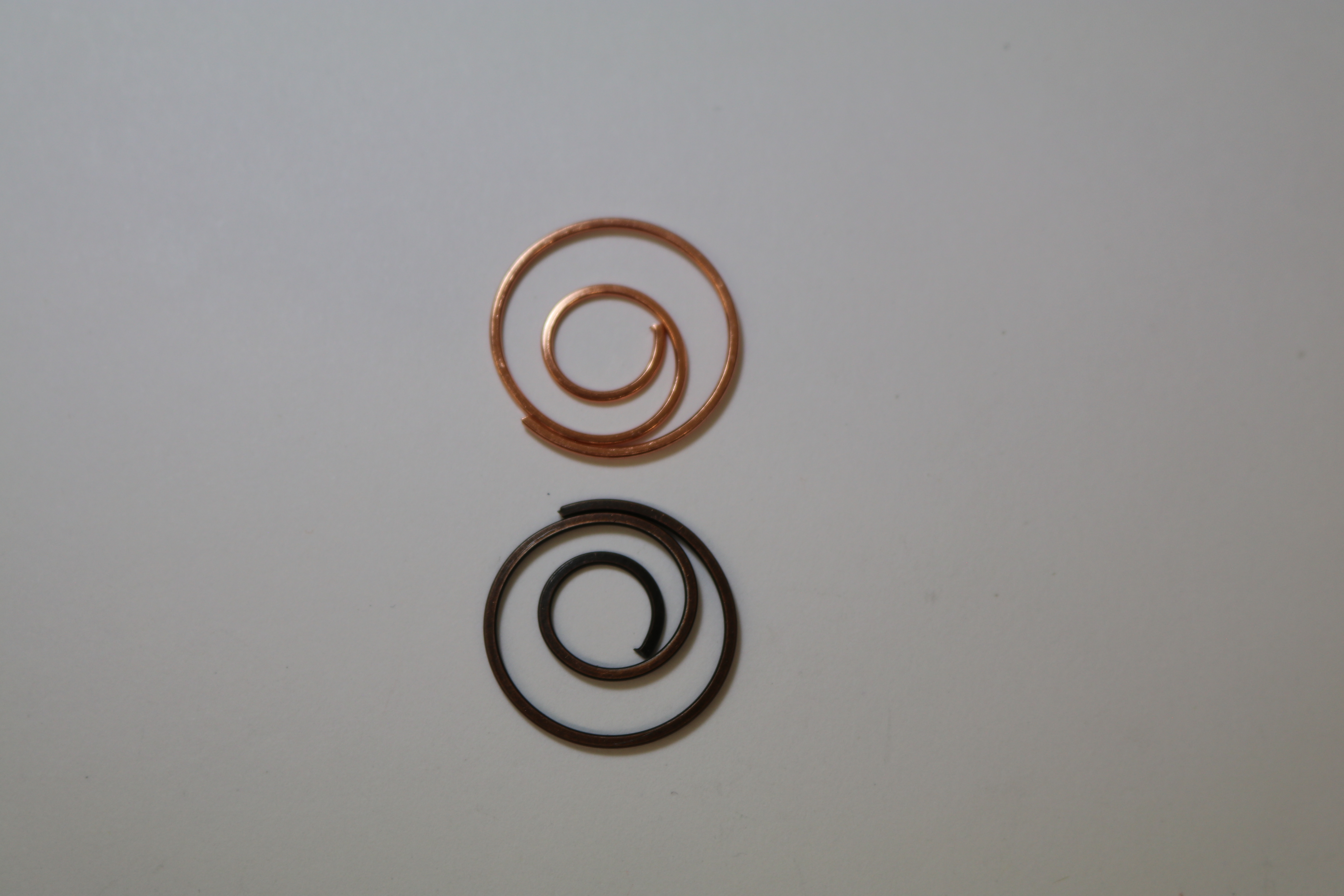 Antique Copper & Copper Spiral Clips (25)