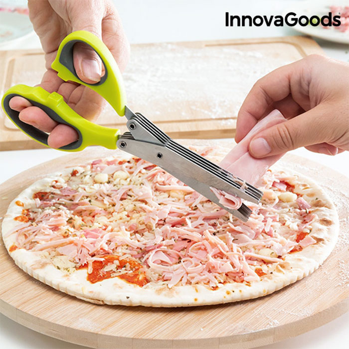 Kryddsax med flera blad strimlar skinka för pizza